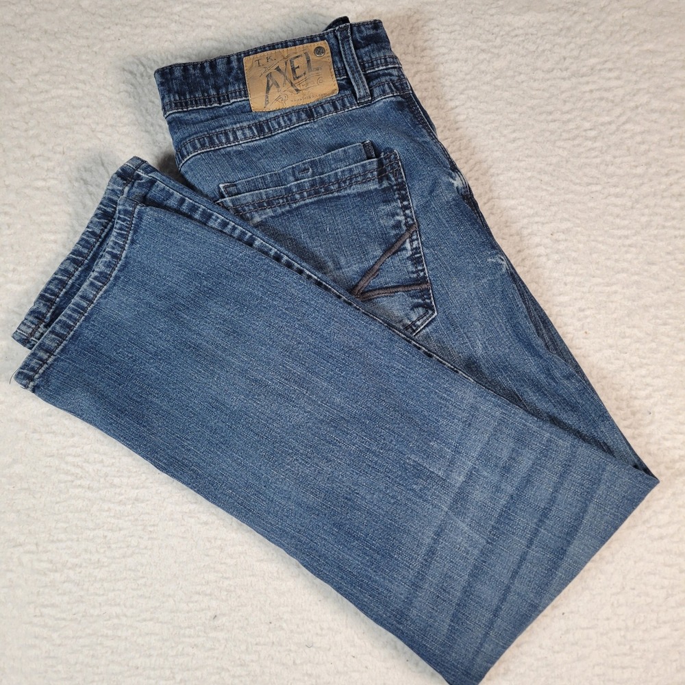 TK Axel Straight Leg Jeans Mens 33x30 Blue Medium Wash Denim Casual Pants